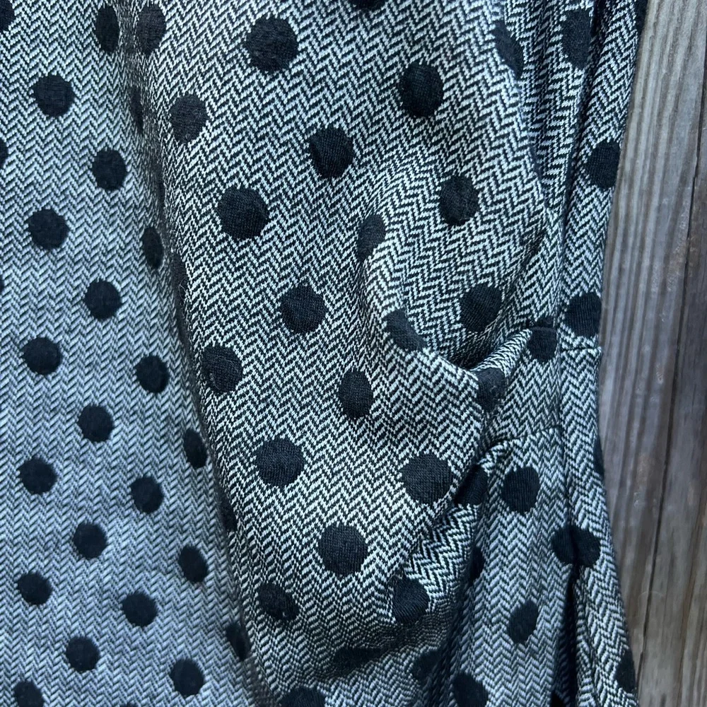 TALBOTS Black and Gray Polka Dot Dress Women’s Small Petite